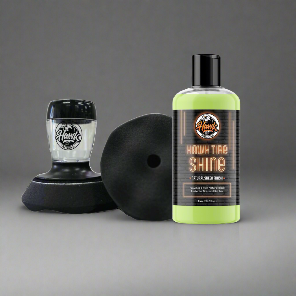 Hawk Select Essentials Hawk Tire Shine + Applicator – Hawk Auto Essentials